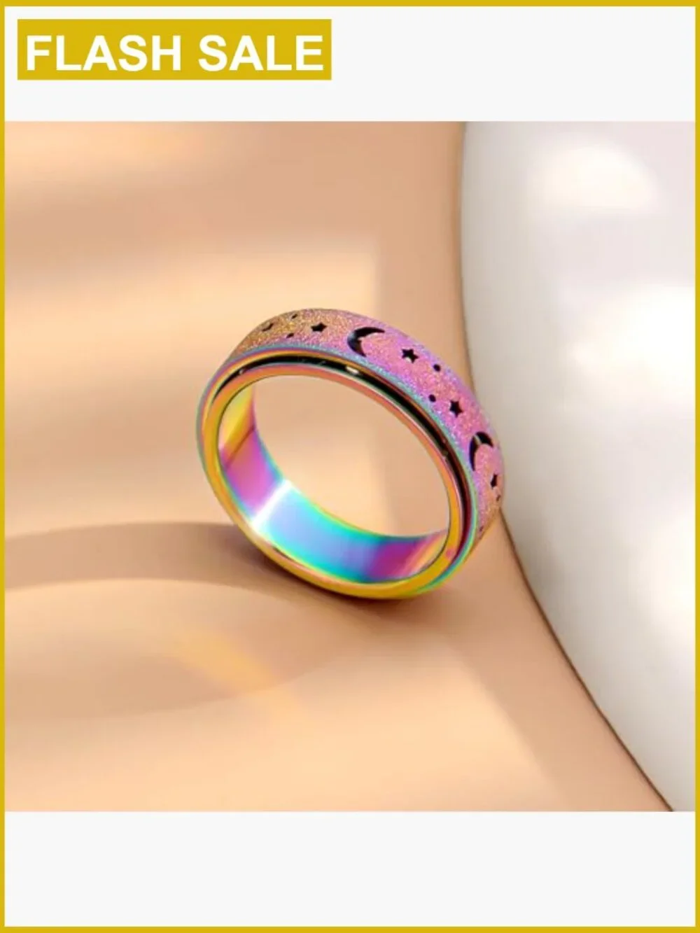 Stainless Steel Spinner Ring for Stress Relief Fidget Toy